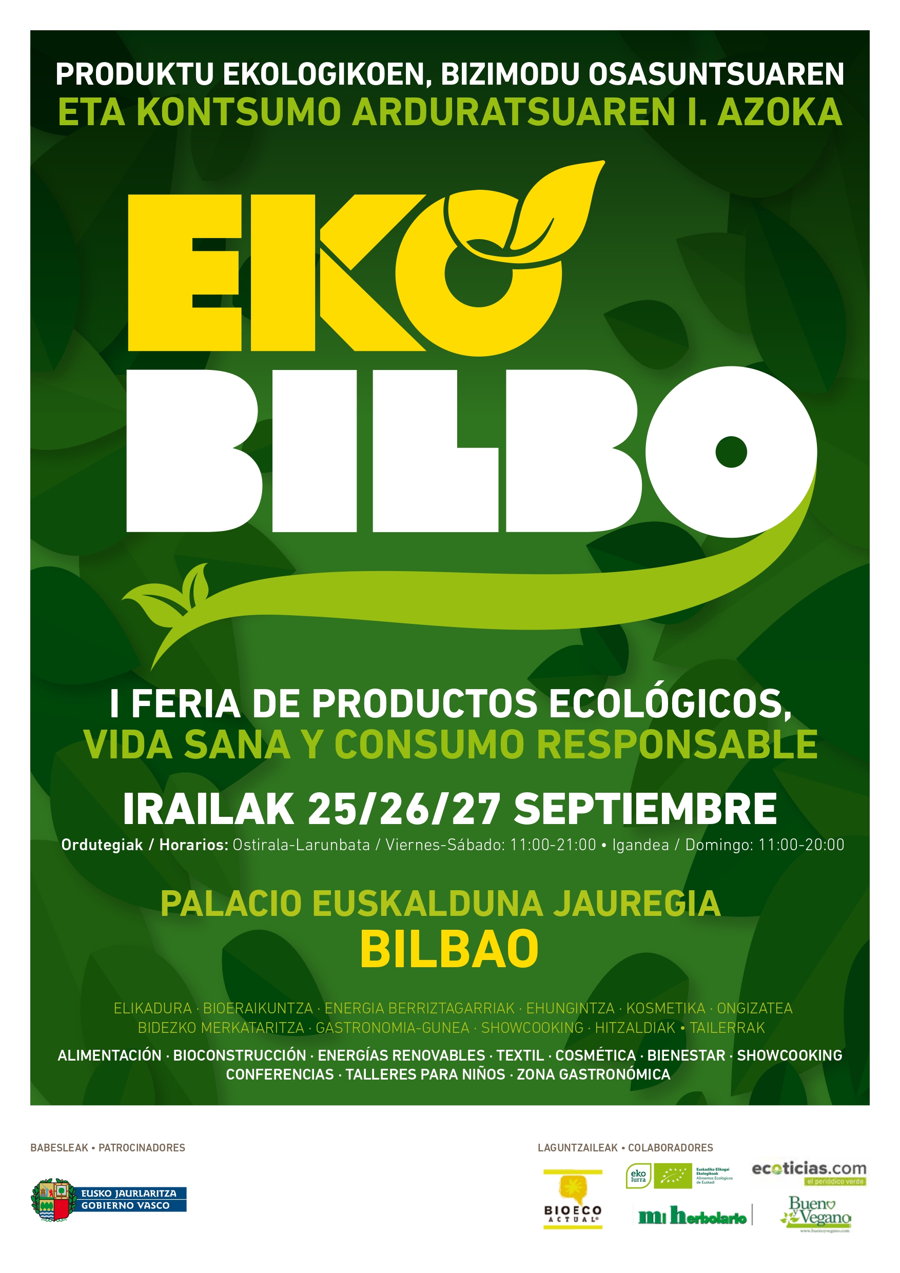 Cartel de EKO BILBO 2026 - Feria de Productos Ecológicos, Vida Sana y Consumo Responsable